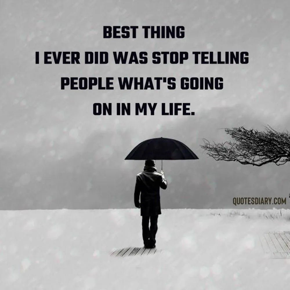 Best thing | Alone Quotes | English Alone Quotes