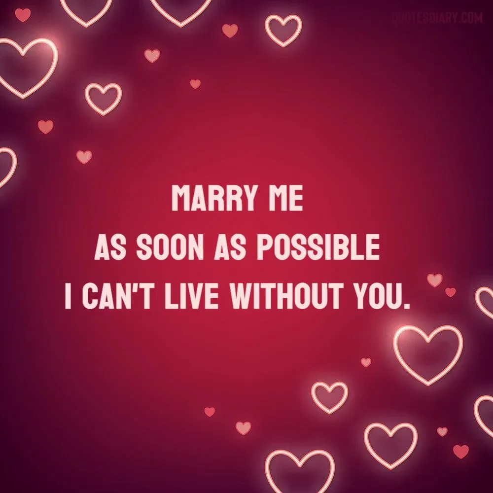 Marry me | Love Quotes | English Love Quotes