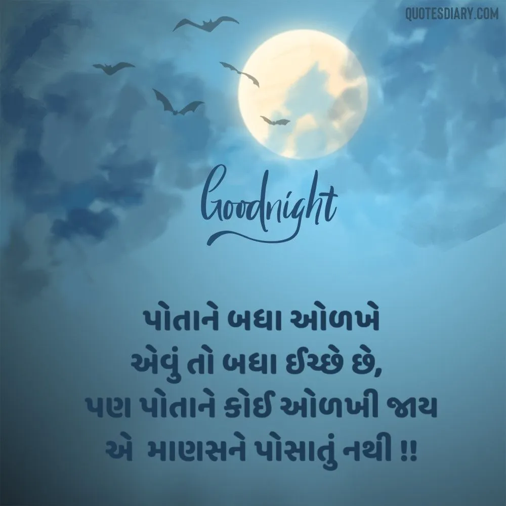 Good Night Shayari Gujarati