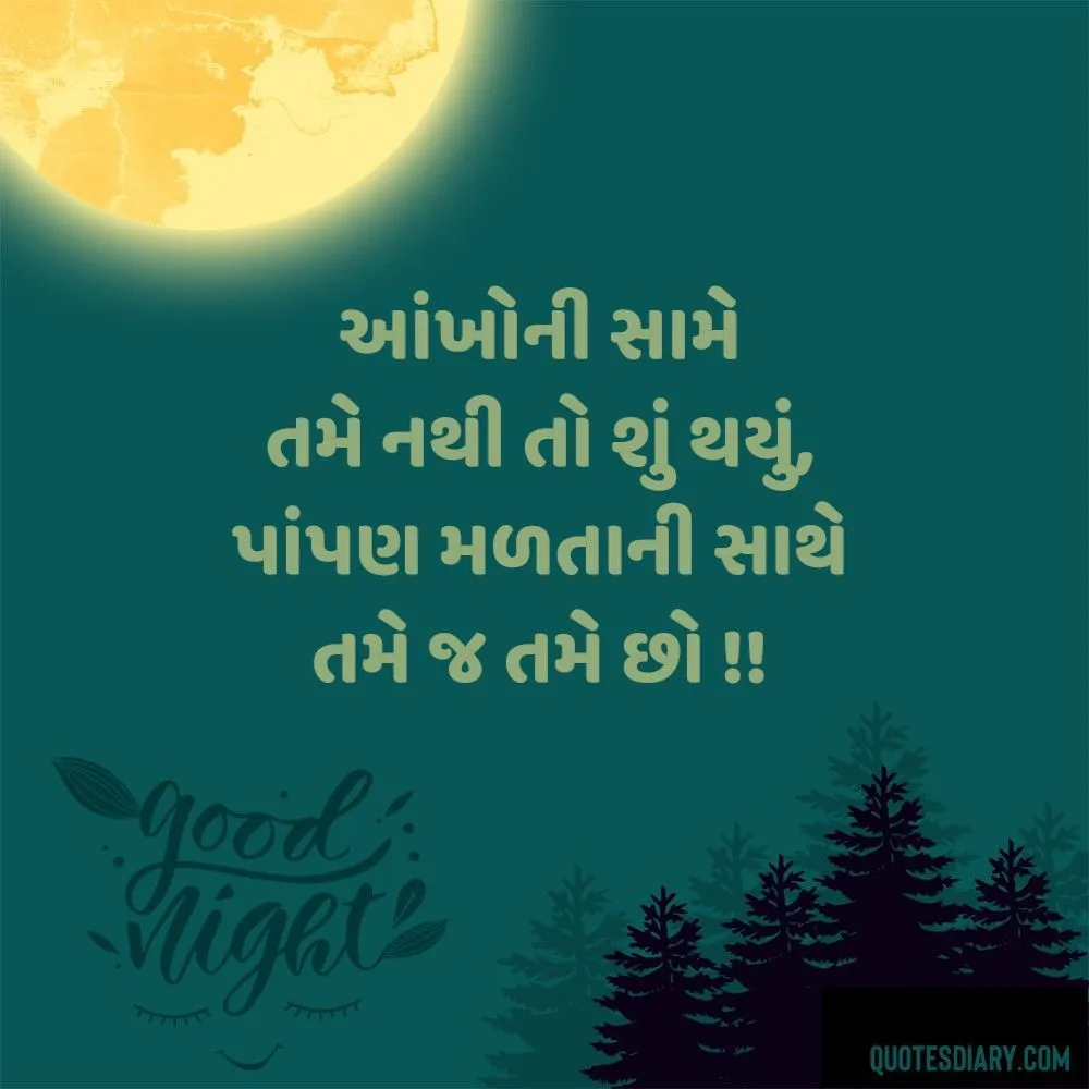 Good Night Shayari Gujarati