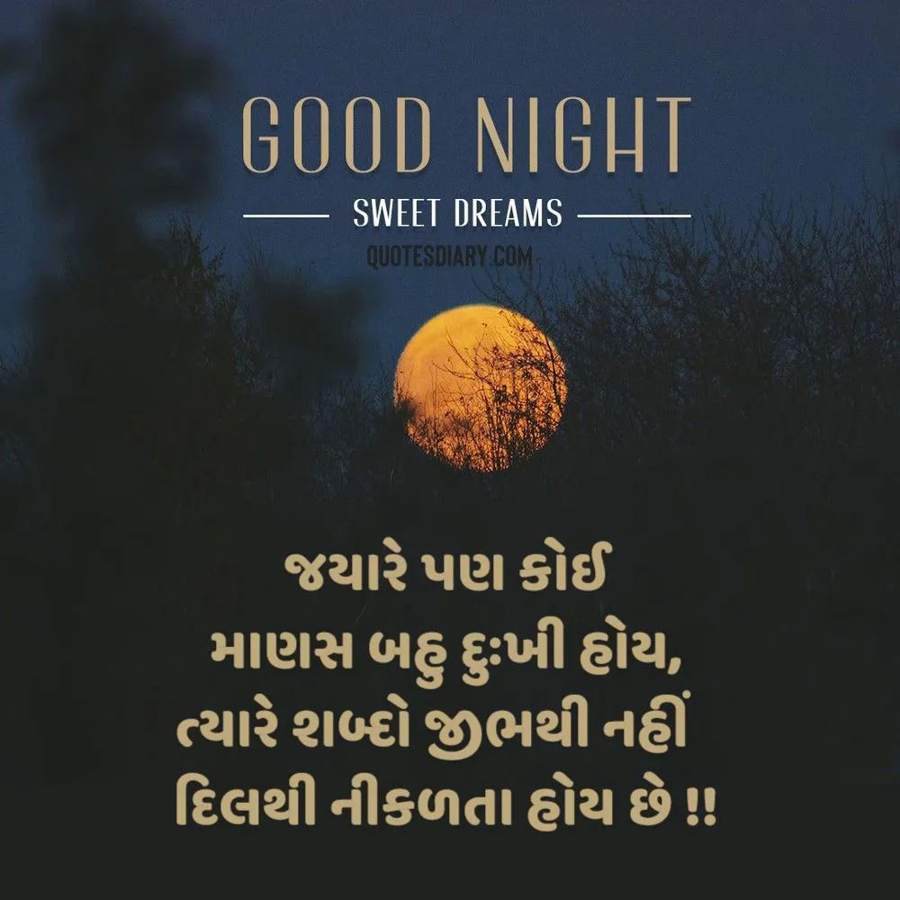 Good Night Shayari Gujarati